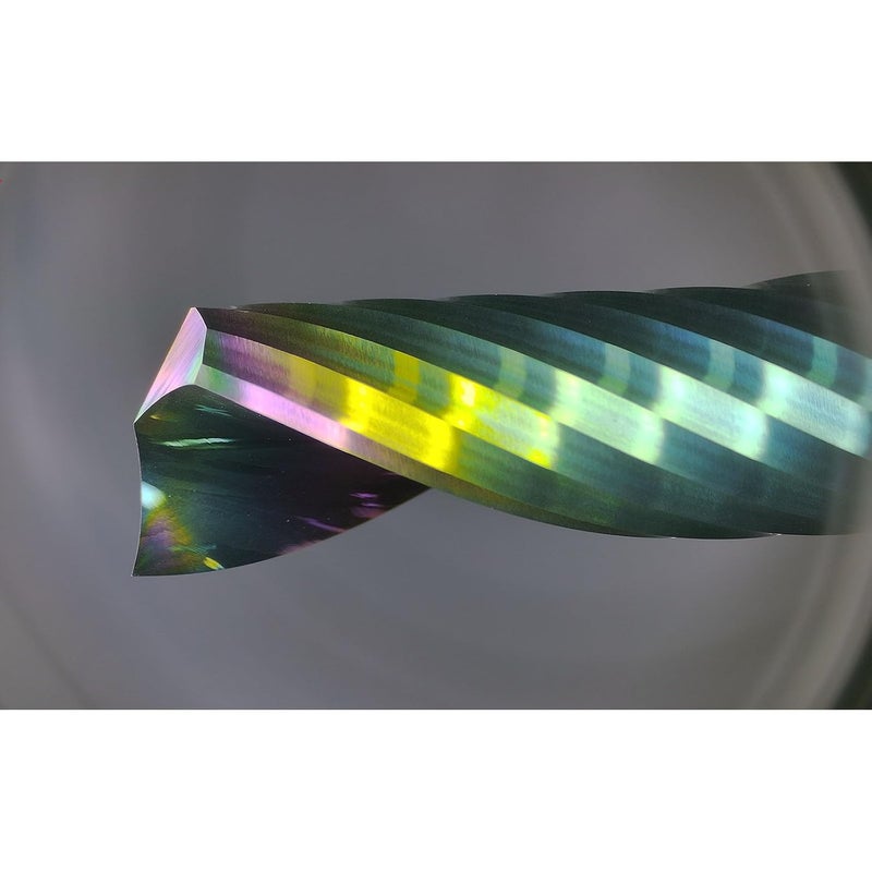 WEXWE Tools Solid Carbide CNC Spiral Single Flute End Mill- for Acrylic Plate Aluminum,Wood,Plastic,Brass,Copper Cutting - 1/8 Diameter 25mm Flute Length,50mm Overall Length,1 Flute (1/8-50mm 2PCS) - Image 3